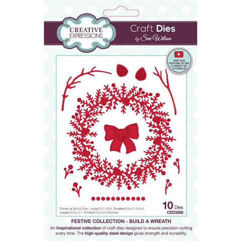 Build a Wreath Christmas Festive Collection 2024 by Sue Wilson Creative Expressions CED3288