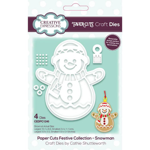 Snowman Paper Cuts Collection Craft Die By Cathie Shuttleworth Creative Expressions CEDPC1246