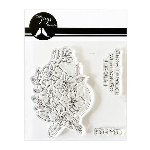 Orchid Flowers Stamp By Two Jays Stamp By John Lockwood CTJJ223