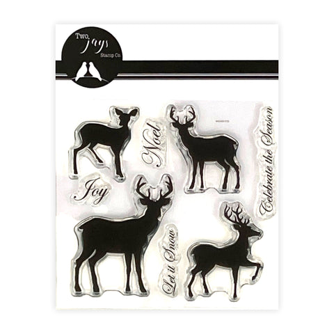 Deer Silhouettes Scene Stamp By Two Jays Stamps CTJJ229