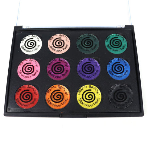 Carnival Brights Watercolour Paints Cosmic Shimmer Pan Set of 12 Creative Expressions