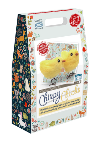 Chirpy Chicks Needle Felting Kit Crafting Kit The Crafty Kit Company CKC-NF-138