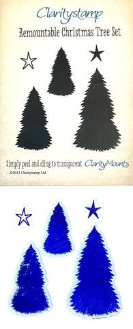 Chrsitmas Tree Set Stamp Set Remountable Set By Claritystamp Barbara Grey