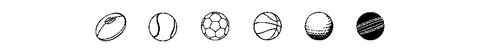 Football - Cricket  - Rugby - Golf - Basketball Balls Unmounted Clear Stamps Set Claritystamp