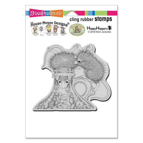 Coffee Bean Jug Mudpie & Amanda House Mouse Designs Cling Rubber Stamp By Stampendous HMCW15