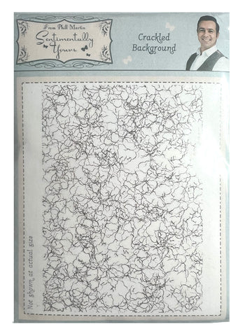 Crackled Background Rubber Stamp From Phill Martin Sentimentally Yours SYCB