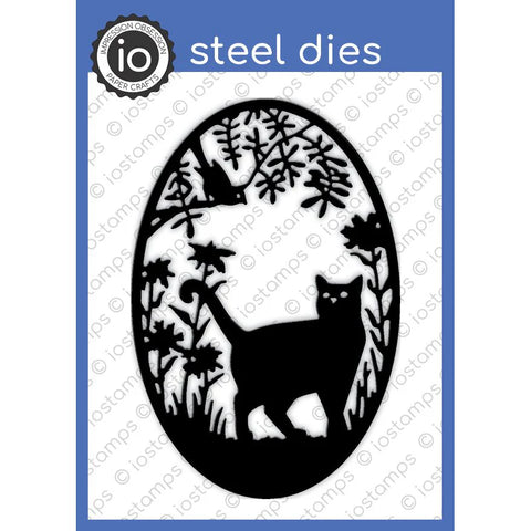 Cat and Bird Frame Die io Dies By Impression Obsessions DIE8002-Z