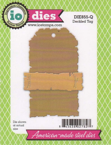 Deckled Tag Die io Dies By Impression Obsessions DIE855-Q