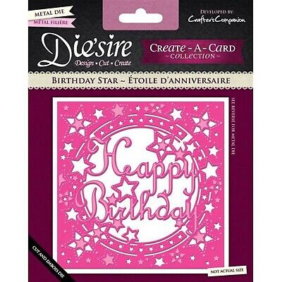 Birthday Star Create A Card Die Die'sire Collection By Crafters Companion DSCADBDSTAR