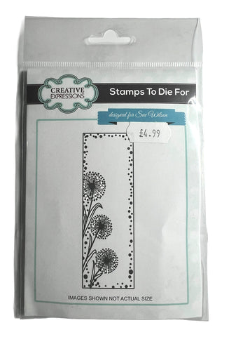 Dandelion Mini Striplet Stamp UMS650 By John Lockwood for Creative Expressions