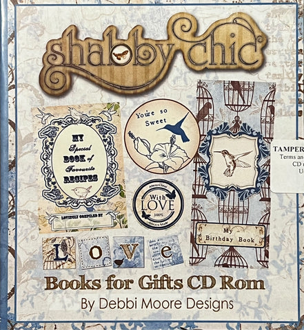 Shabby Chic Books for Gifts Digicrafting Papercrafting CD Rom By Debbi Moore Designs