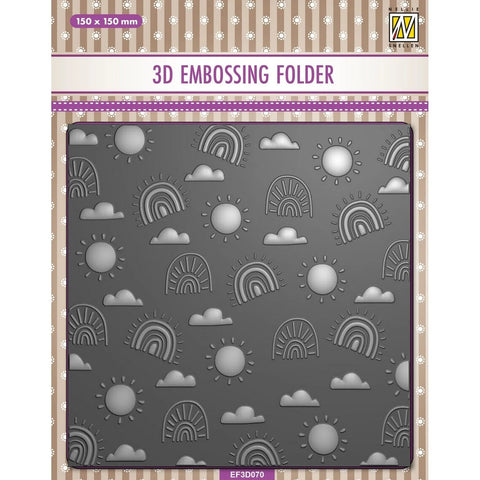 Rainbow Nellie Snellen Embossing Folder EF3D070