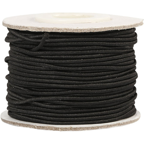 Copy of Bead Elastic Cord Black 1mm 25m TRC501