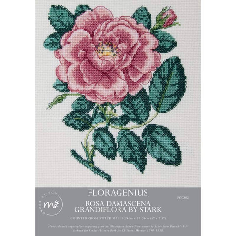Floragenius Rosa Damascene Grandiflora By Stark Counted Cross Stitch Kit By My Cross Stitch FGCS02