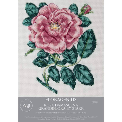 Floragenius Rosa Damascene Grandiflora By Stark Counted Cross Stitch Kit By My Cross Stitch FGCS02