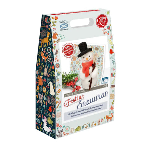 Festive Snowman Felting Kit Crafting Kit The Crafty Kit Company CKC-NF-170