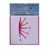 Formation Red Arrows Mixed Media Stencil By Christian Spencer for Fine Impressions FICSST002