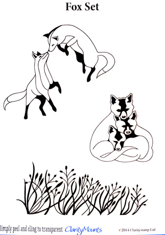 Claritystamp Fox Set Unmounted Clear Stamp Set By Claritystamp