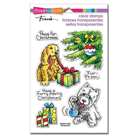 Furry Christmas Clear Transparentes Stamps Franis By Stampendous SSC2017