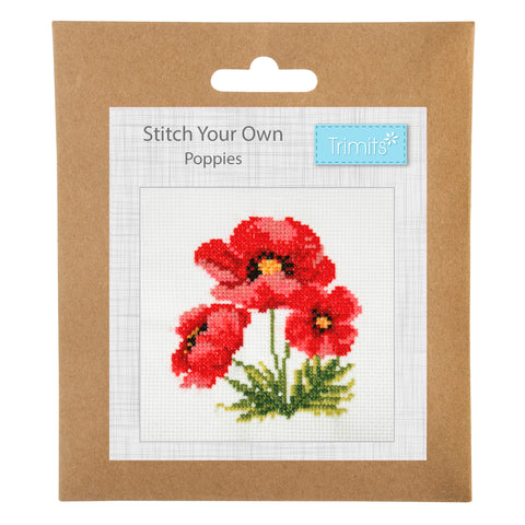 Poppies Cross Stitch Stitch You Own Kit By Trimits GCS101