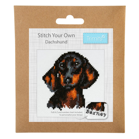 Dachshund Dog Cross Stitch Stitch You Own Kit By Trimits GCS116
