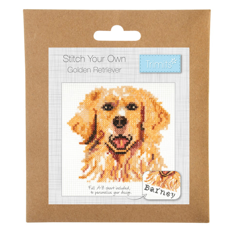 Golden Retriever Dog Cross Stitch Stitch You Own Kit By Trimits GCS125