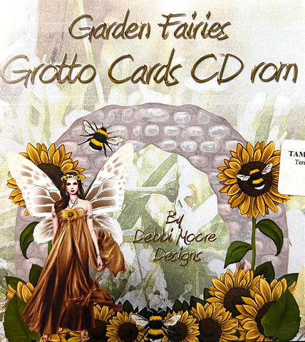 Garden Fairies Grotto Cards Digicrafting Papercrafting CD Rom By Debbi Moore Designs