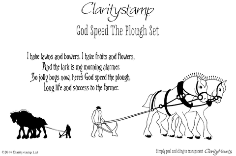God Speed The Plough Set Stamp Set Remountable Set By Claritystamp