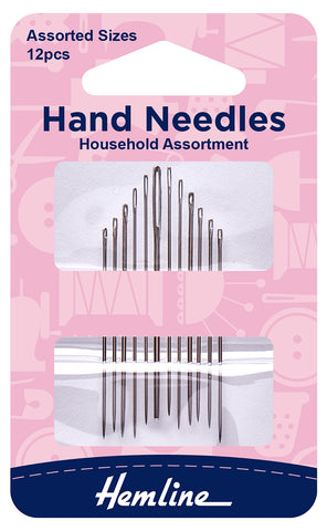 Hand Sewing Needles Household Assortment 12pcs Hemline 214