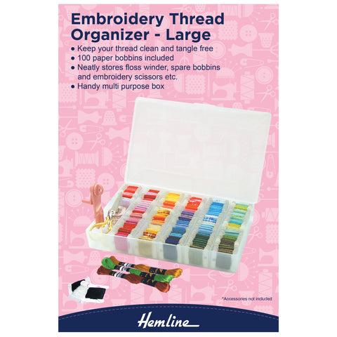 Embroidery / Cross Stitch Thread Organiser Large Storage Box Hemline H3003/L