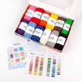 Assortment Hello 100% Light DK Yarn Cotton Gift Box Pack of 12 Balls HELLO12PK05