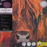 Highland Cow 30 x 30cm Canvas Crystal Art Kit By Craft Buddy CAK-A165M
