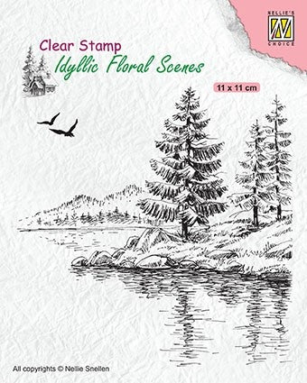 Winter Waters Edge Clear Stamp Idyllic Floral Scenes Nellie Choice By Nellie Snellen IFS025
