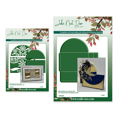 Greetings Panels Die Set & Purse Die Set John Next Door Christmas Collection 2024 By John Lockwood JND468 - JND467