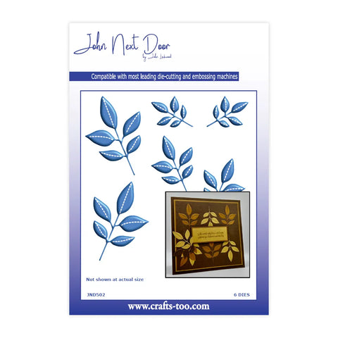 Stitched Leaves Dies John Next Door By John Lockwood For Craft Too JND502