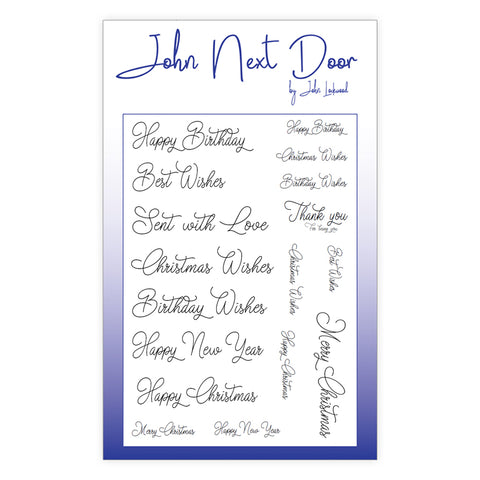 Handy Sentiments Stamps Christmas - Birthday Collection John Next Door Clear Stamp By John Lockwood JND508