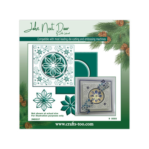 Snow Crystal Frame Maker Die Set John Next Door Christmas Collection 2025 By John Lockwood JND537