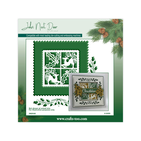 Postage Quilt Die Set John Next Door Christmas Coll ection 2025 By John Lockwood JND540