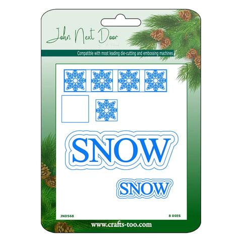 Festive Snow Die Set John Next Door Christmas Collection 2025 By John Lockwood JND568