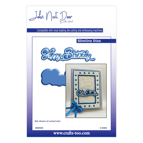 Happy Birthday John Next Door Stencil Collection Dies (2pcs) JND593