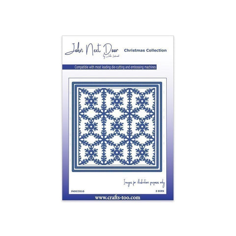 Snowflake Square John Next Door Christmas Dies (3pcs) JNDCC010
