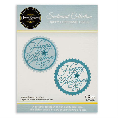 Happy Chrstmas Circle Die Sentiment Collection Jamie Rodgers JRCD0014