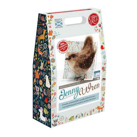 Jenny Wren Needle Felting Kit Crafting Kit The Crafty Kit Company CKC-NF-133