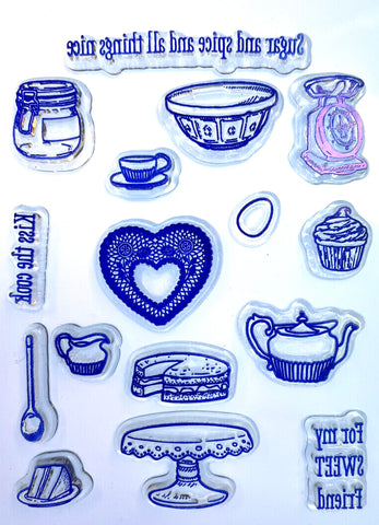 Corners & Flourishes Set Stamp Remountable Hand Poured Stamp Set By Claritystamp