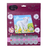 Little Lamb Crystal Art - Dimond Art Card Kit 7x7 Inches By Craft Buddy CCK-A99