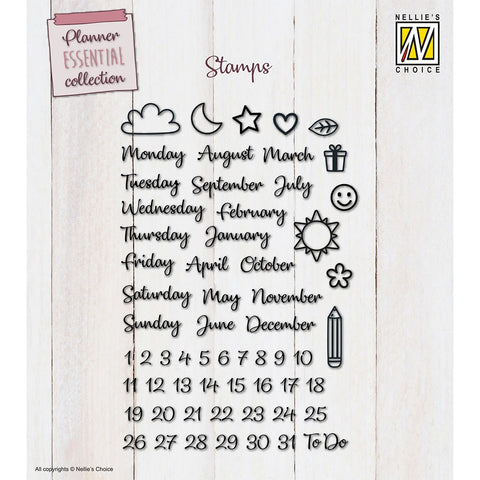 Planner Essential Collection Clear Stamp Nellie Snellen NSCS008