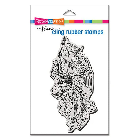 Oak Owl By Franis Cling Rubber Stamp By Stampendous CSM114