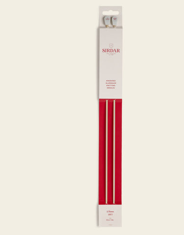 3.75mm Knitting Needles 35cm 14in Single Point Rose Gold Anodised Aluminium By Sirdar P003-35-0375