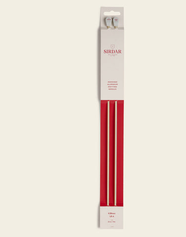 4.00mm Knitting Needles 35cm 14in Single Point Rose Gold Anodised Aluminium By Sirdar P003-35-0400