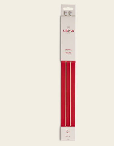 2.50mm Knitting Needles 40cm 16in Single Point Rose Gold Anodised Aluminium By Sirdar P003-40-0250